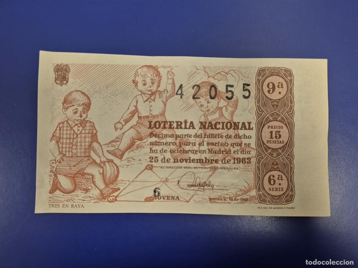 Loter&iacute;a Nacional: LOTERIA NACIONAL A&Ntilde;O 1963 SORTEO 33 SERIE 6