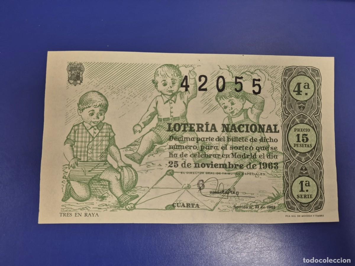 Loter&iacute;a Nacional: LOTERIA NACIONAL A&Ntilde;O 1963 SORTEO 34 SERIE 1