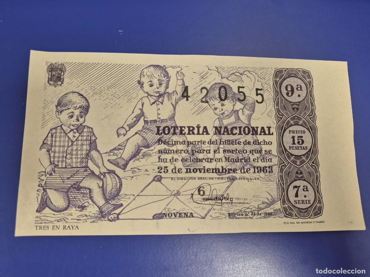 Loter&iacute;a Nacional: LOTERIA NACIONAL A&Ntilde;O 1963 SORTEO 34 SERIE 7