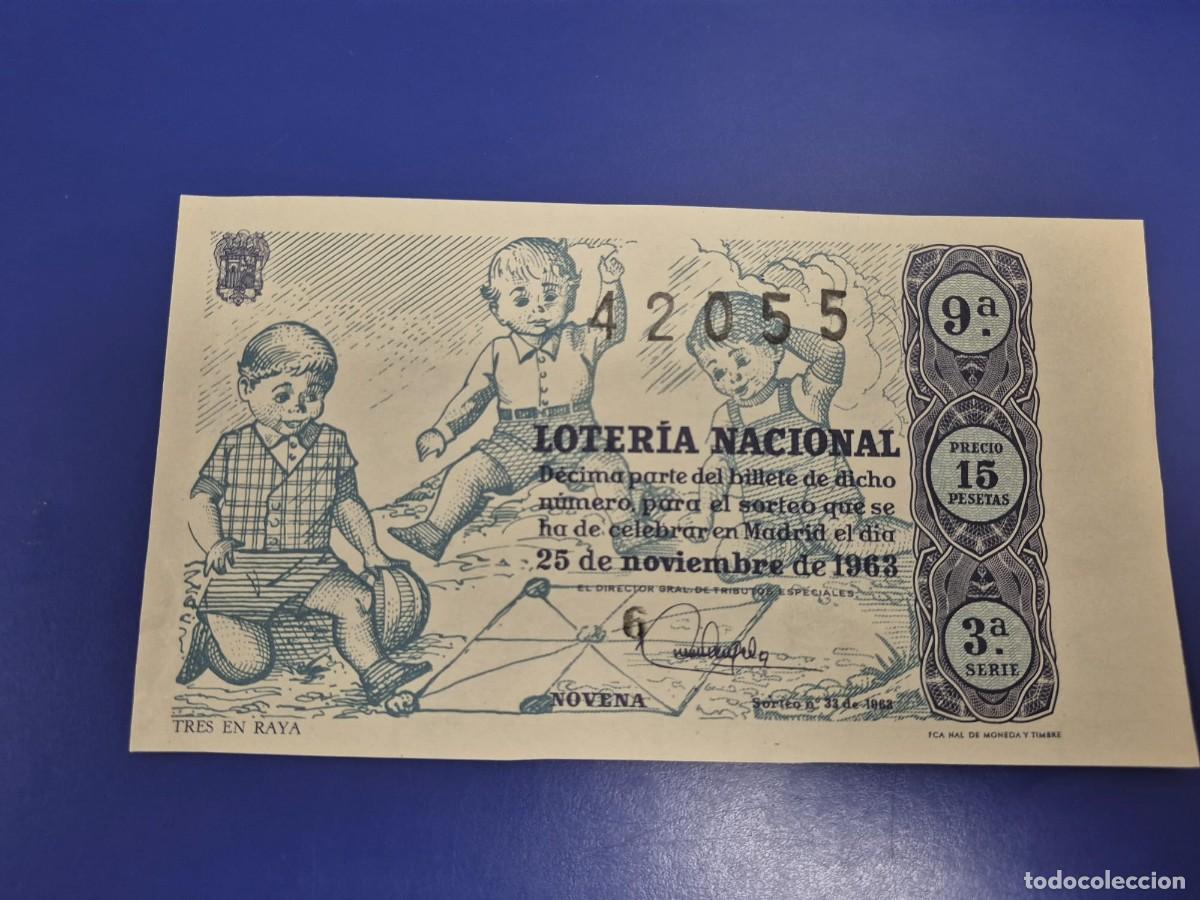 Loter&iacute;a Nacional: LOTERIA NACIONAL A&Ntilde;O 1963 SORTEO 33 SERIE 3