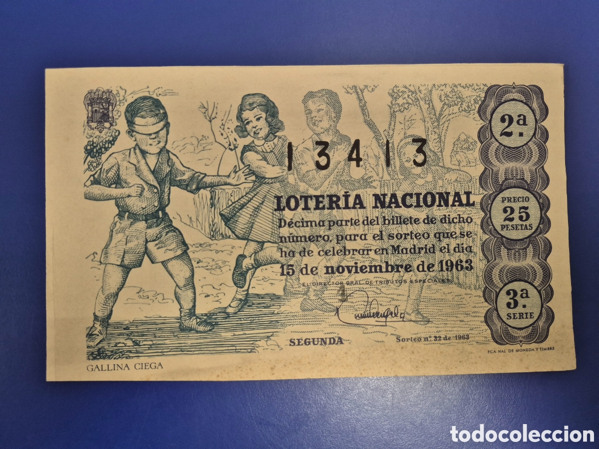 Loter&iacute;a Nacional: LOTERIA NACIONAL SORTEO 32 DE 1963 SERIE 3
