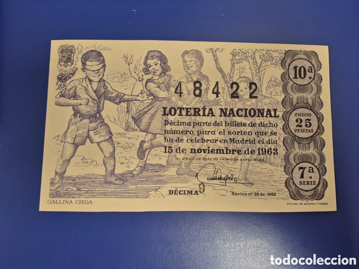 Loter&iacute;a Nacional: LOTERIA NACIONAL SORTEO 32 DE 1963 SERIE 7