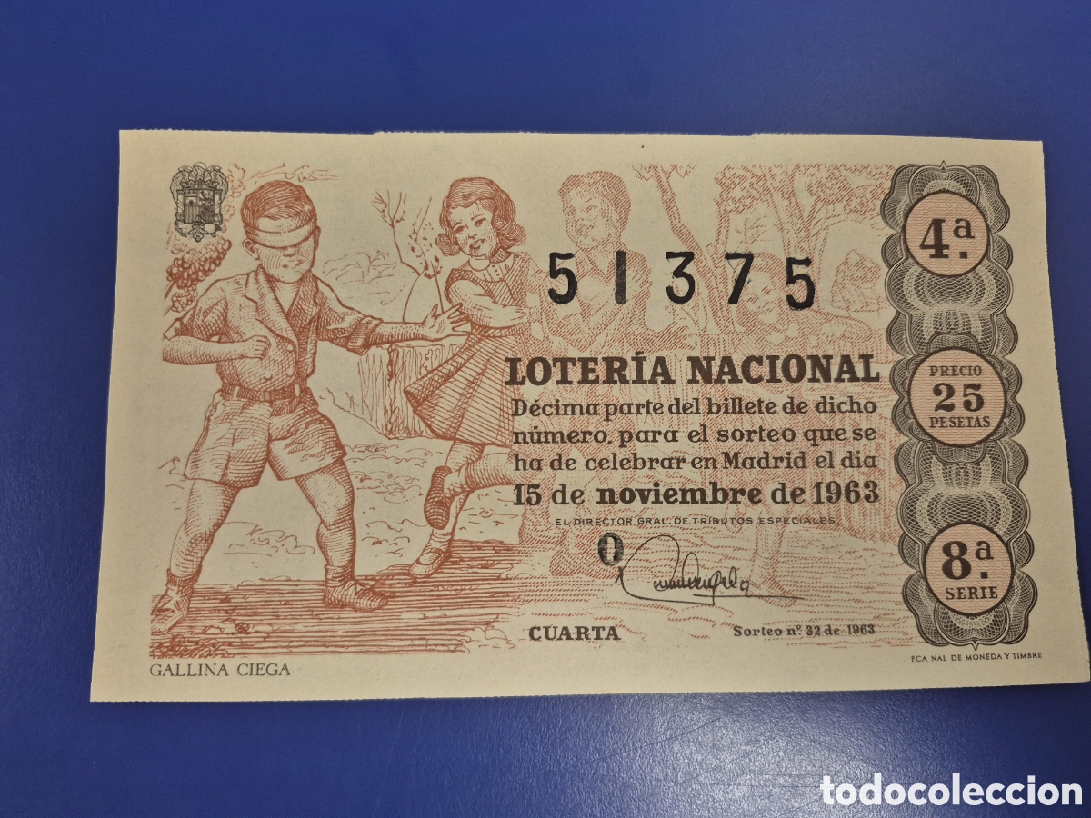 Loter&iacute;a Nacional: LOTERIA NACIONAL SORTEO 32 DE 1963 SERIE 8