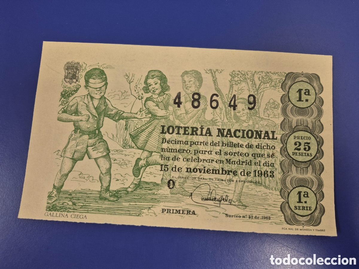 Loter&iacute;a Nacional: LOTERIA NACIONAL SORTEO 32 DE 1963 SERIE 1