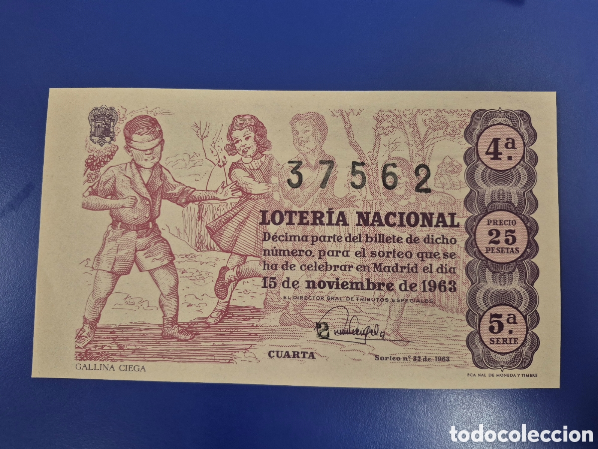 Loter&iacute;a Nacional: LOTERIA NACIONAL SORTEO 32 DE 1963 SERIE 5
