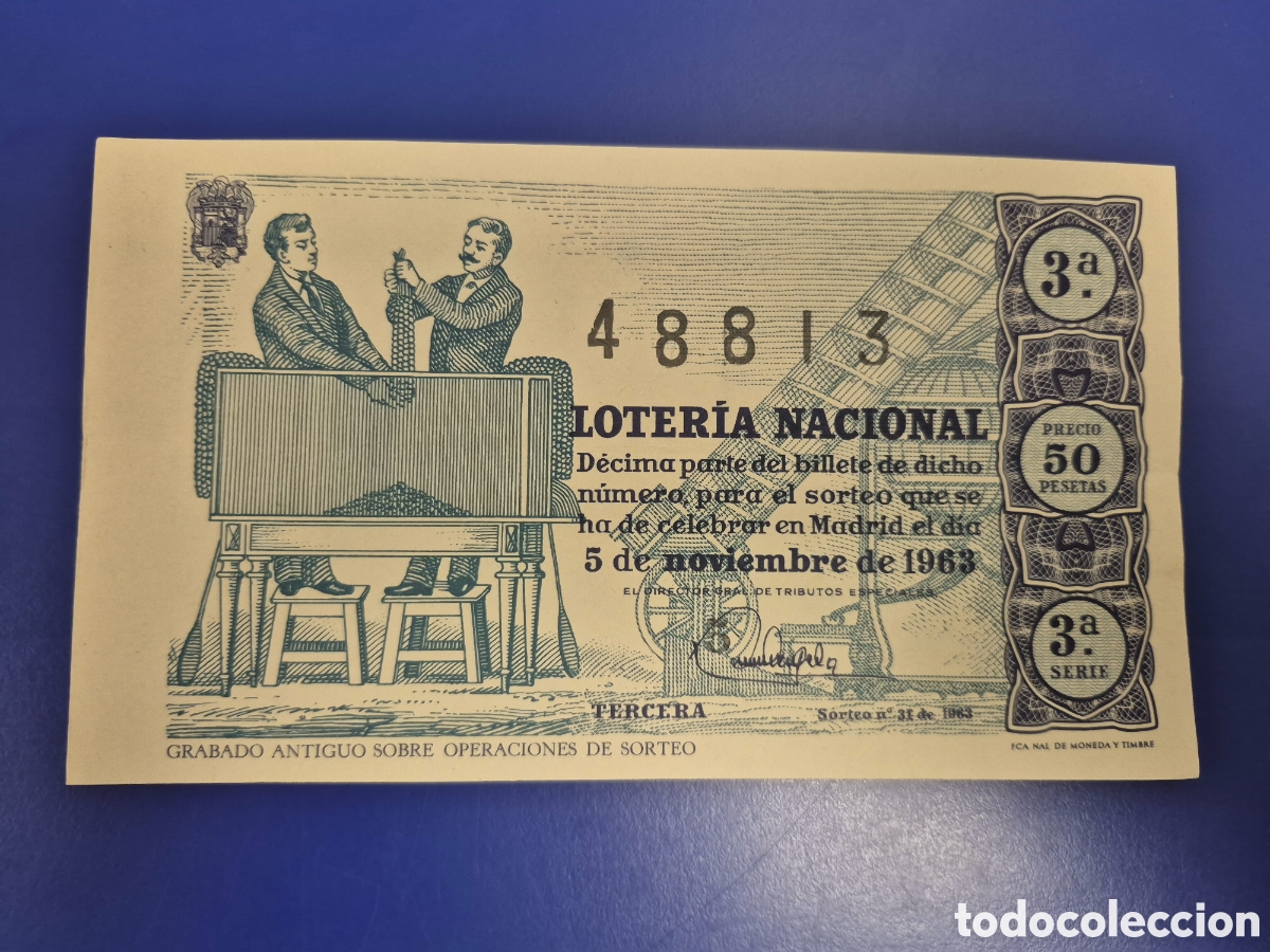 Loter&iacute;a Nacional: LOTERIA NACIONAL SORTEO 31 DE 1963 SERIE 3