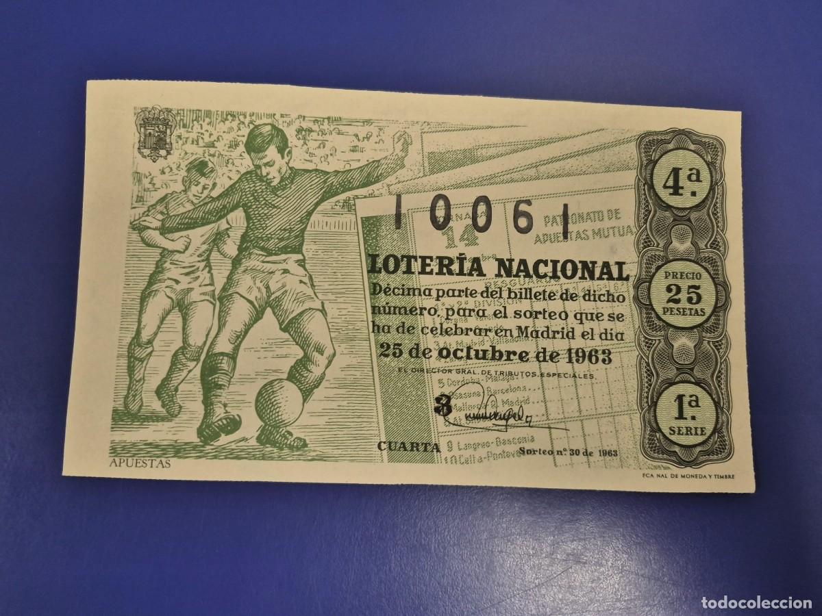 Loter&iacute;a Nacional: LOTERIA NACIONAL SORTEO 30 DE 1960 SERIE 1