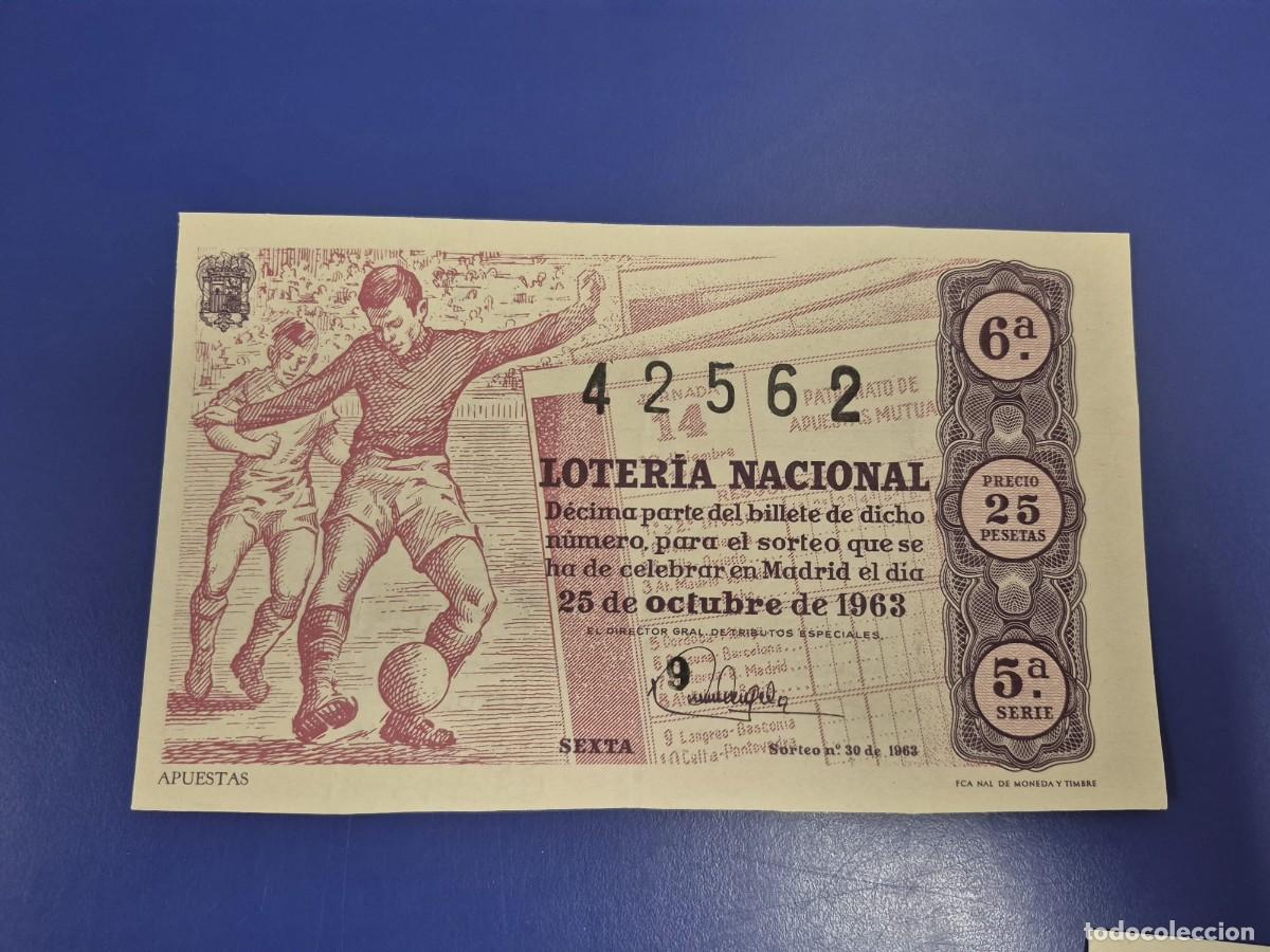 Loter&iacute;a Nacional: LOTERIA NACIONAL SORTEO 30 DE 1960 SERIE 5