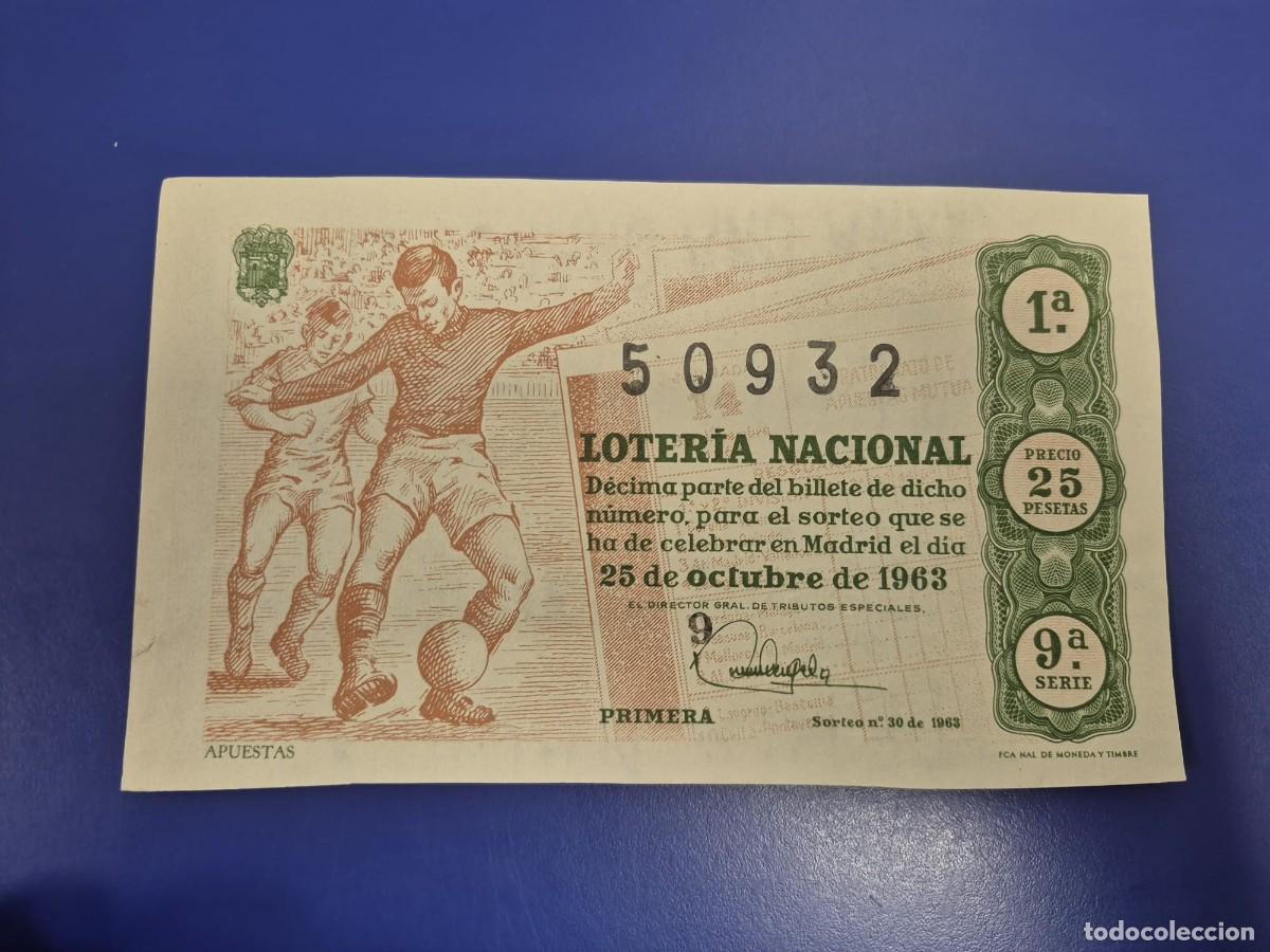 Loter&iacute;a Nacional: LOTERIA NACIONAL SORTEO 30 DE 1960 SERIE 9