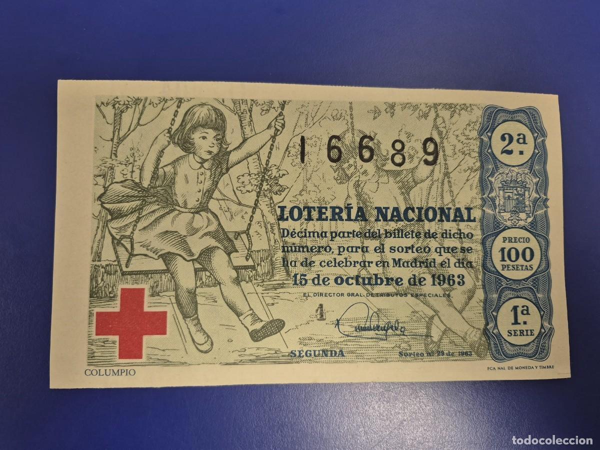 Loter&iacute;a Nacional: LOTERIA NACIONAL SORTEO 29 CRUZ ROJA DE 1960 SERIE 1