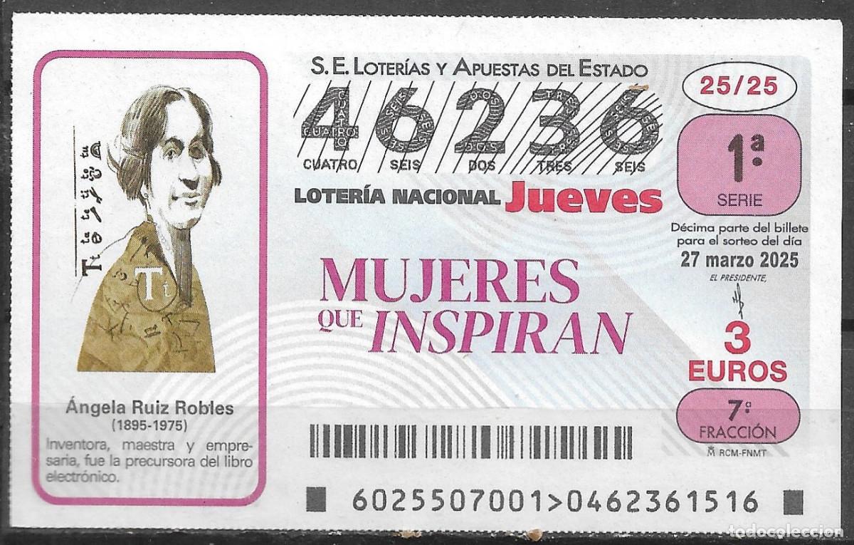 Loter&iacute;a Nacional: LOTERIA DEL JUEVES,27/03/2025.