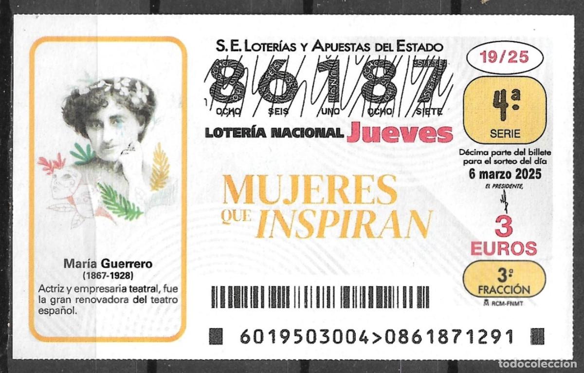 Loter&iacute;a Nacional: LOTERIA DEL JUEVES,06/03/2025.