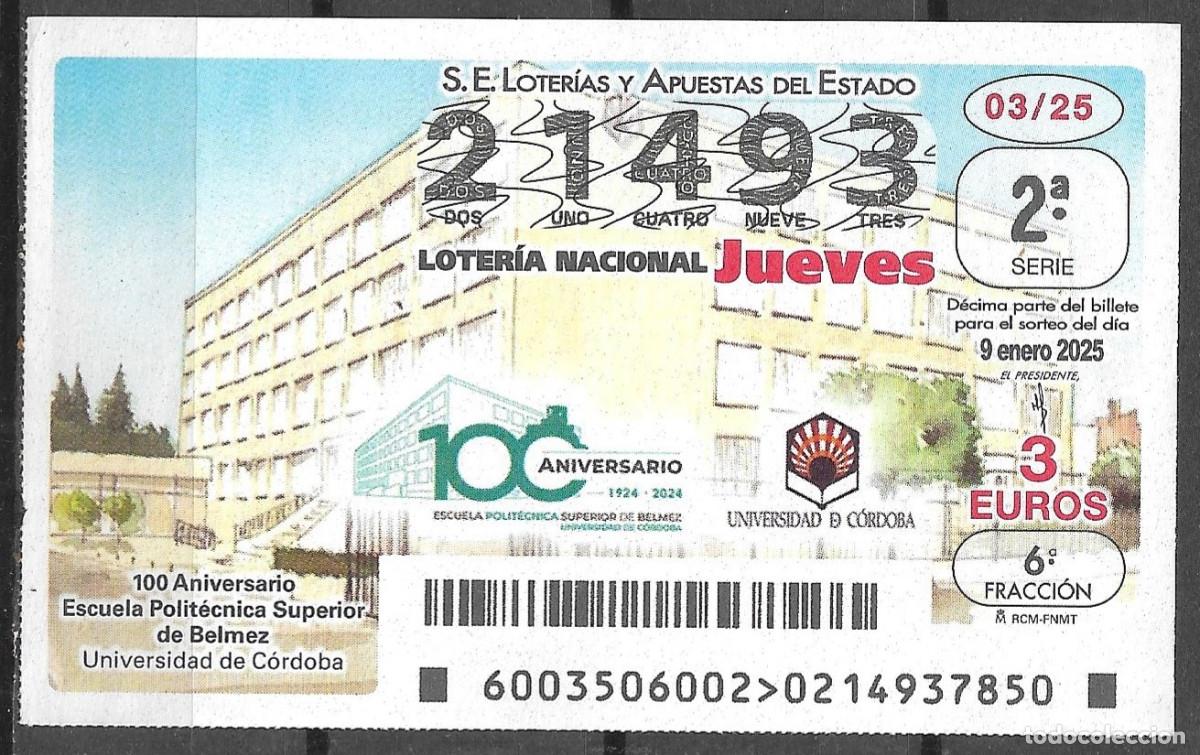 Loter&iacute;a Nacional: LOTERIA DEL JUEVES,09/01/2025.