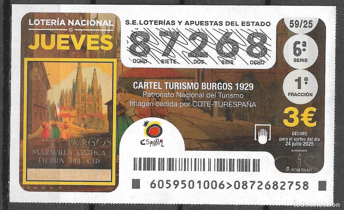 Loter&iacute;a Nacional: LOTERIA DEL JUEVES,24/07/2025.