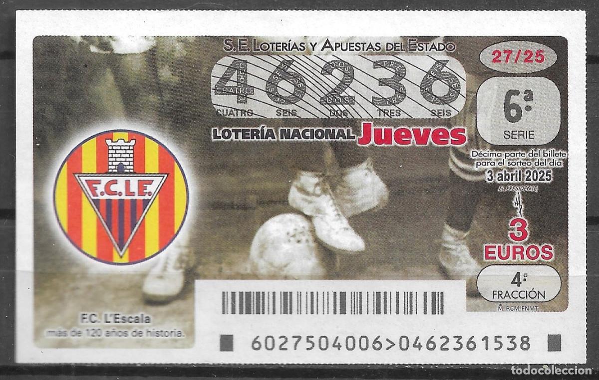 Loter&iacute;a Nacional: LOTERIA DEL JUEVES,03/04/2025.