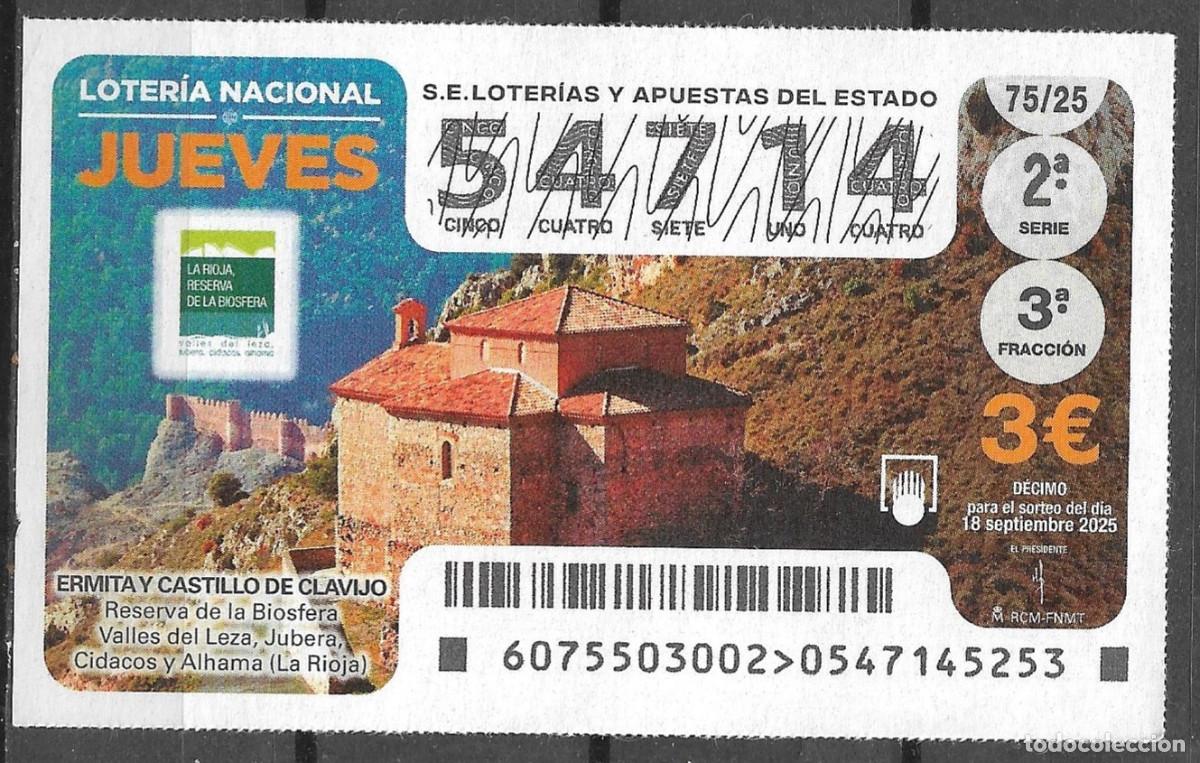 Loter&iacute;a Nacional: LOTERIA DEL JUEVES,18/11/2025.