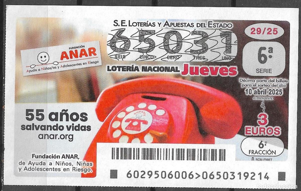 Loter&iacute;a Nacional: LOTERIA DEL JUEVES,10/04/2025.