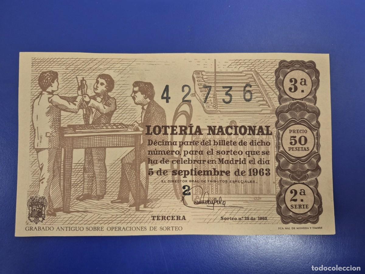 Loter&iacute;a Nacional: LOTERIA NACIONAL SORTEO 25 DE 1963 SERIE 8