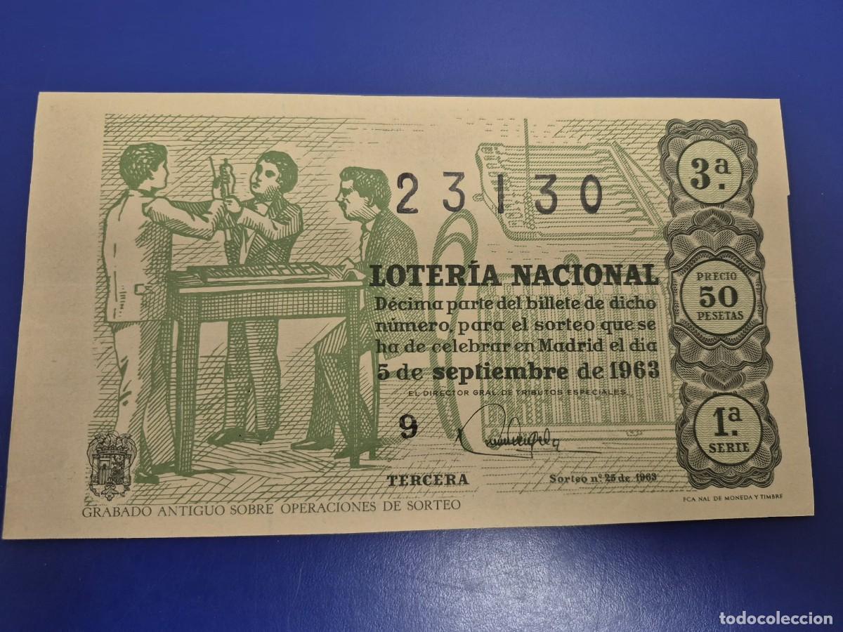 Loter&iacute;a Nacional: LOTERIA NACIONAL SORTEO 25 DE 1963 SERIE 2