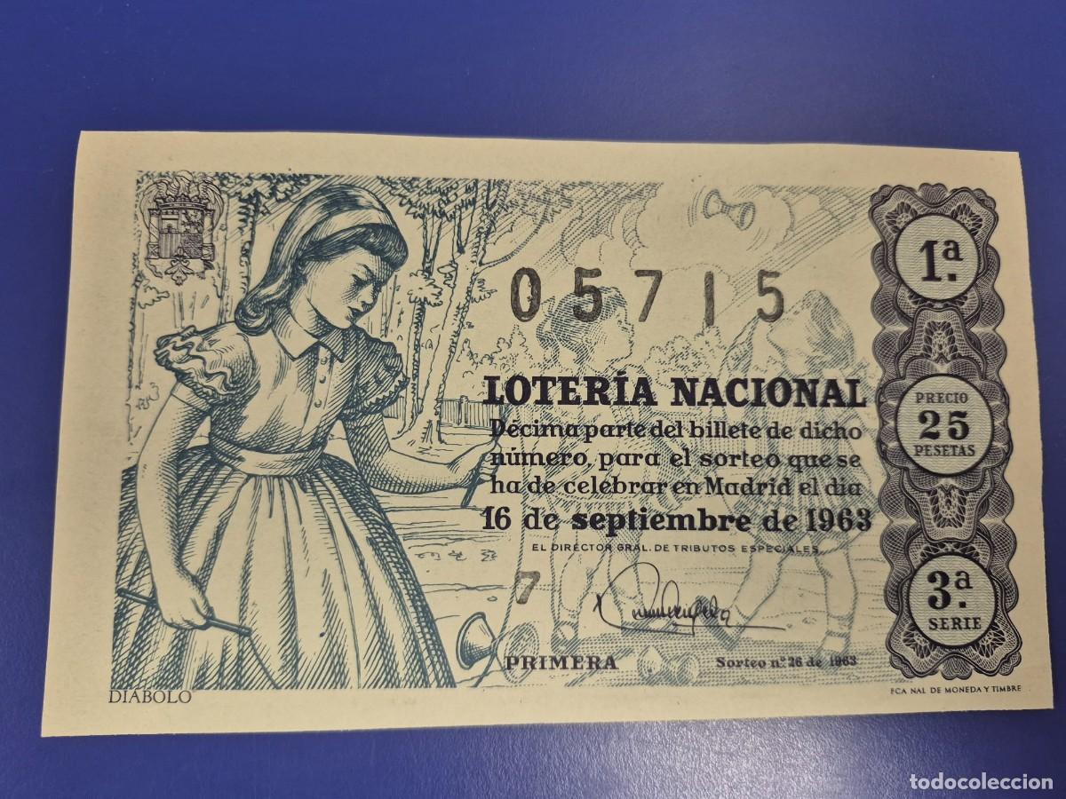 Loter&iacute;a Nacional: LOTERIA NACIONAL SORTEO 26 DE 1963 SERIE 3
