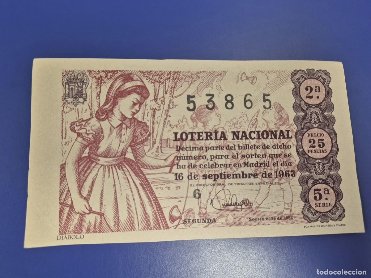 Loter&iacute;a Nacional: LOTERIA NACIONAL SORTEO 26 DE 1963 SERIE 5