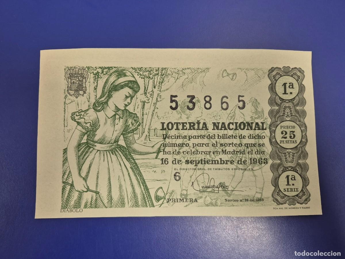 Loter&iacute;a Nacional: LOTERIA NACIONAL SORTEO 26 DE 1963 SERIE 1