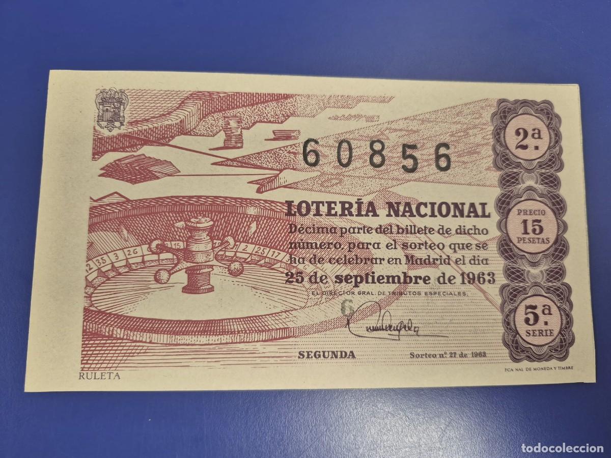 Loter&iacute;a Nacional: LOTERIA NACIONAL SORTEO 27 DE 1963 SERIE 5