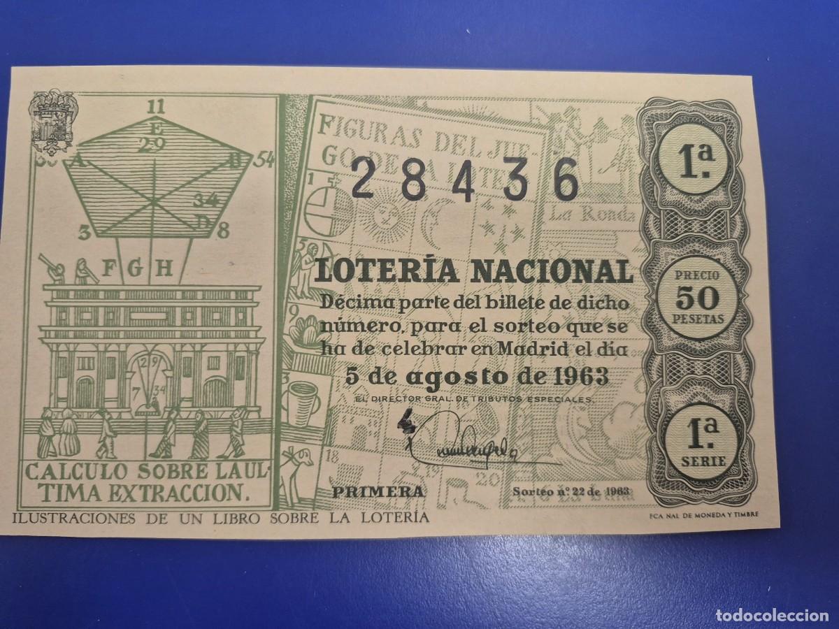 Loter&iacute;a Nacional: LOTERIA NACIONAL SORTEO 22 DE 1963 SERIE 1