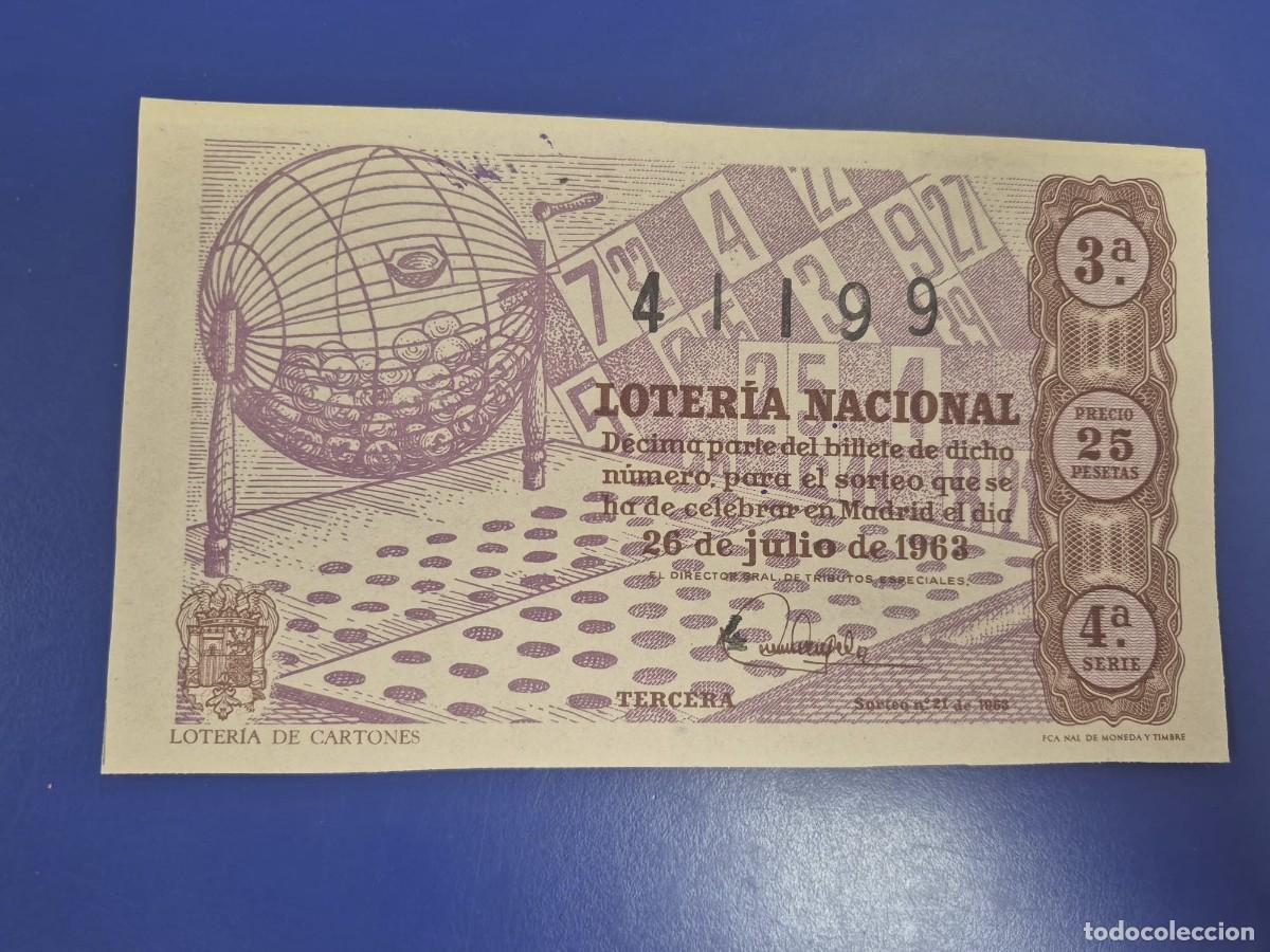 Loter&iacute;a Nacional: LOTERIA NACIONAL SORTEO 21 DE 1963 SERIE 4