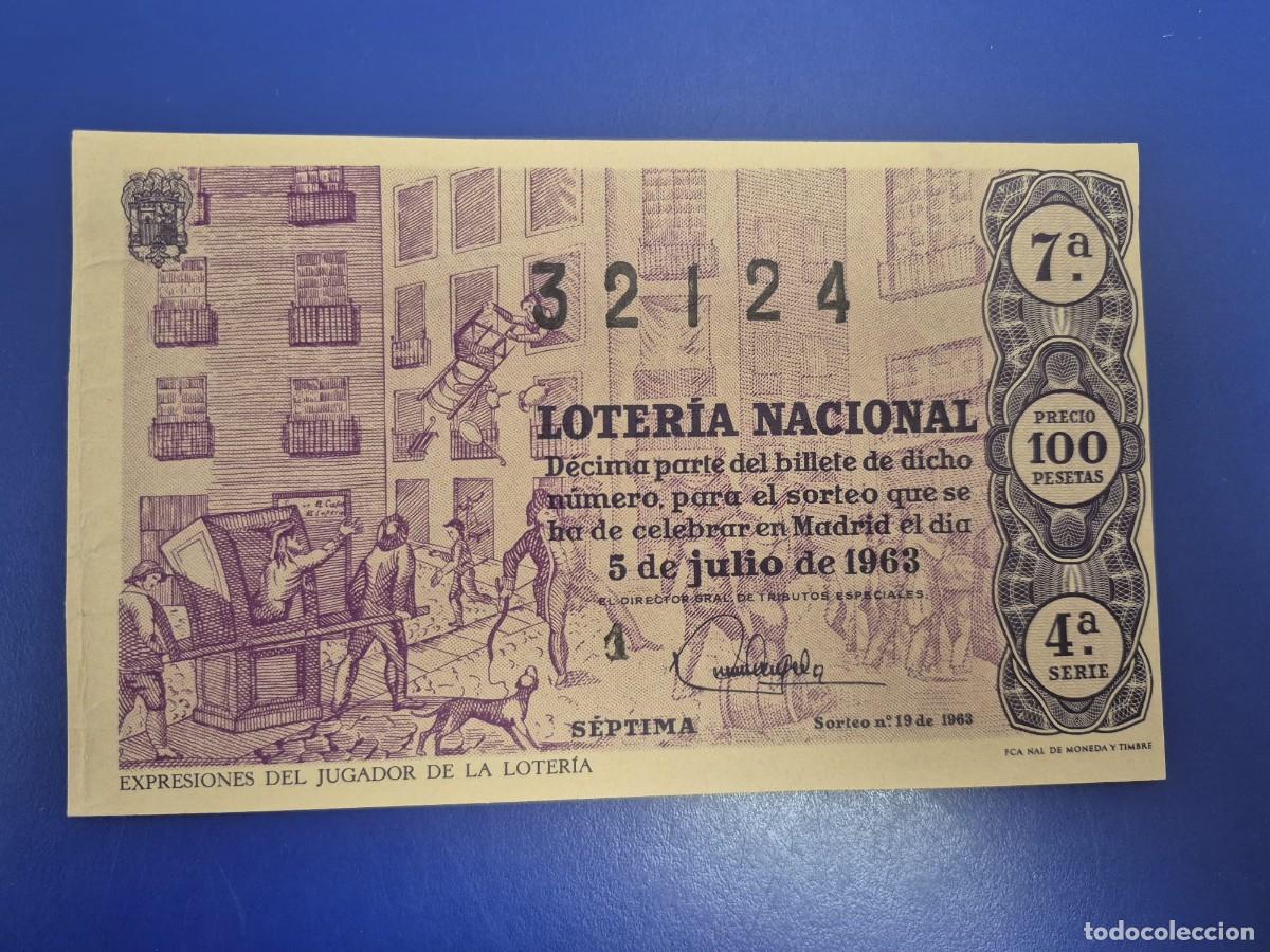 Loter&iacute;a Nacional: LOTERIA NACIONAL SORTEO 19 DE 1963 SERIE 4