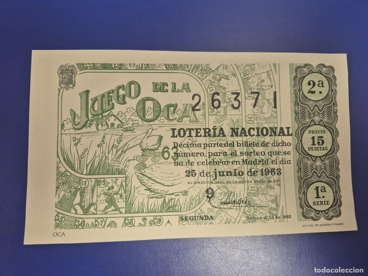 Loter&iacute;a Nacional: LOTERIA NACIONAL SORTEO 18 DE 1963 SERIE 1