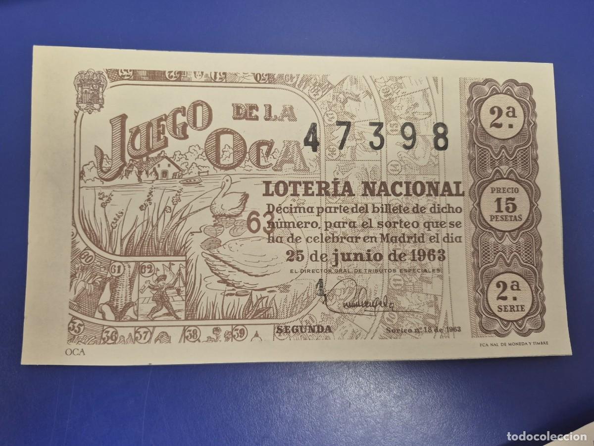 Loter&iacute;a Nacional: LOTERIA NACIONAL SORTEO 18 DE 1963 SERIE 2
