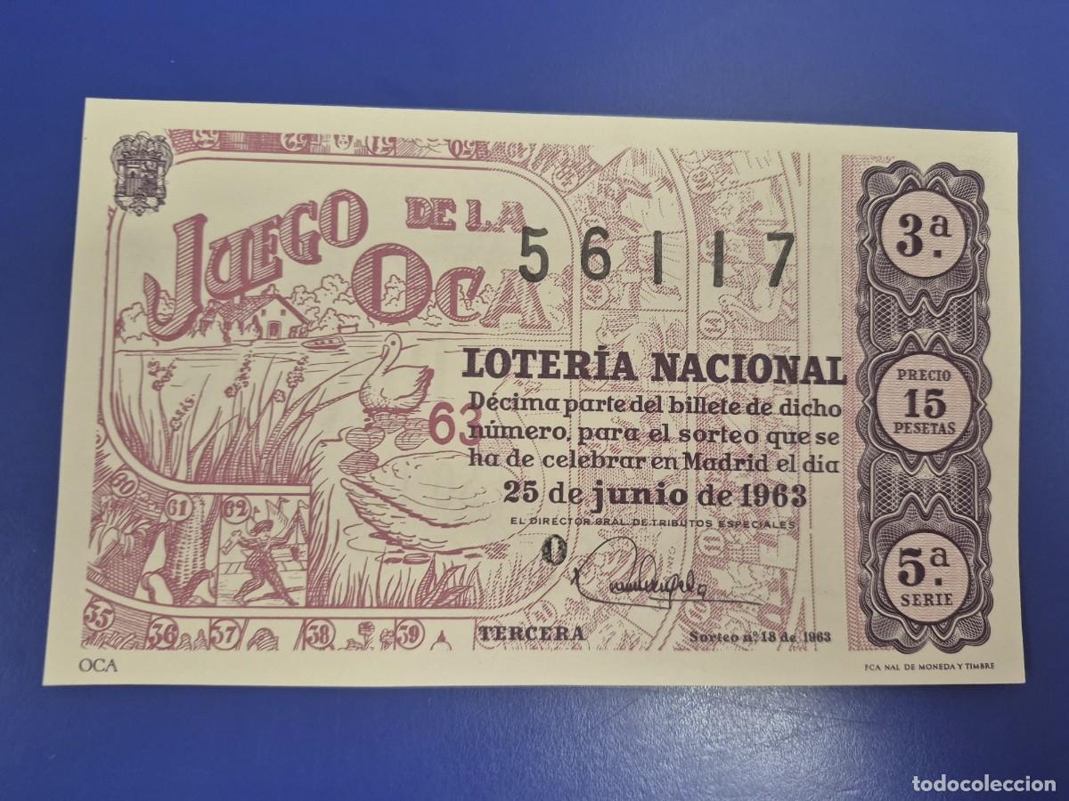 Loter&iacute;a Nacional: LOTERIA NACIONAL SORTEO 18 DE 1963 SERIE 5