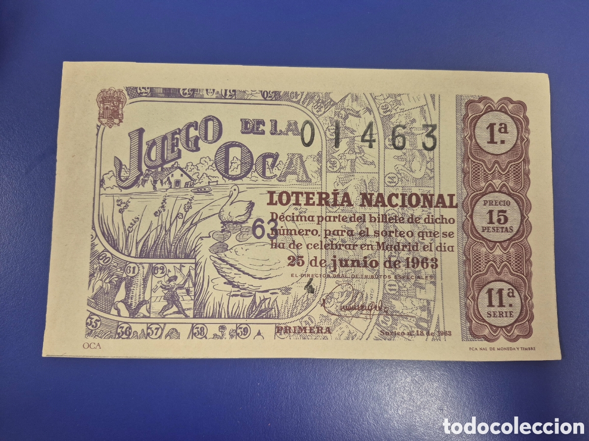 Loter&iacute;a Nacional: LOTERIA NACIONAL SORTEO 18 DE 1963 SERIE 11