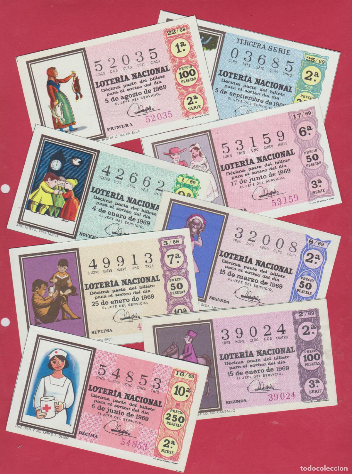 Loter&iacute;a Nacional: LOTERIA A&Ntilde;O COMPLETO DE 1969 36 SORTEOS