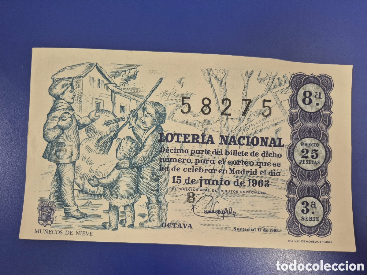 Loter&iacute;a Nacional: LOTERIA NACIONAL SORTEO 17 DE 1963 SERIE 3