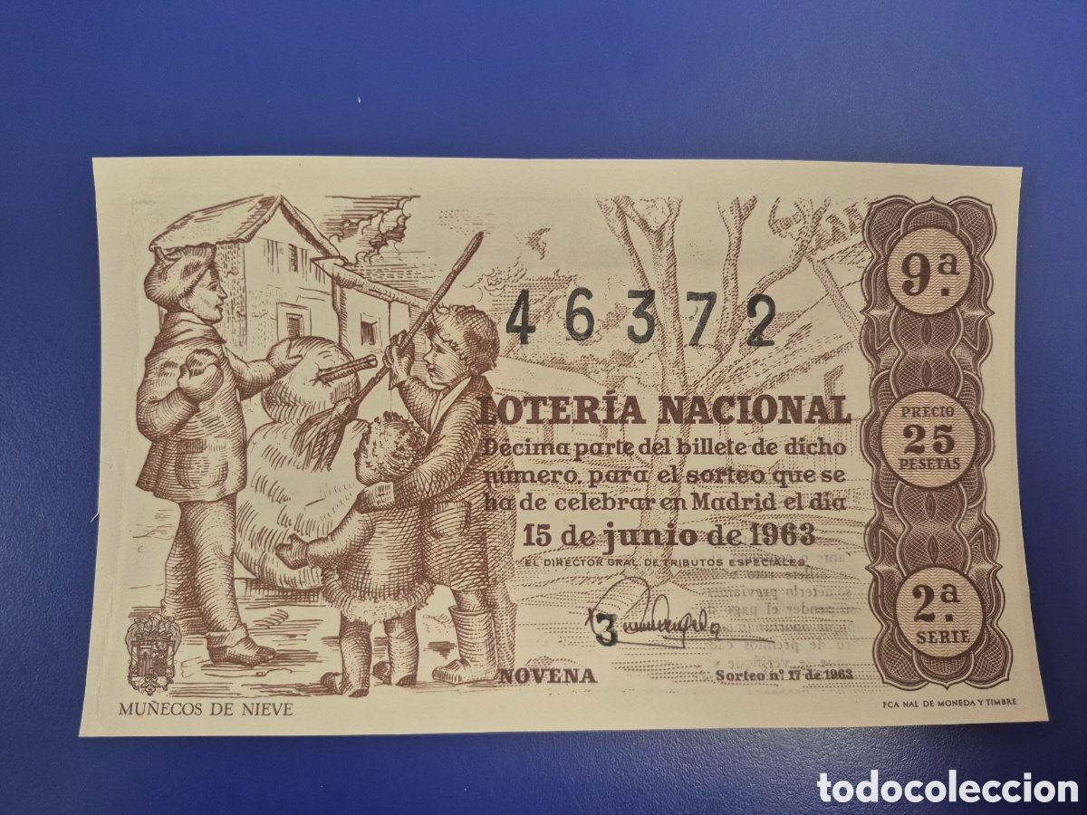 Loter&iacute;a Nacional: LOTERIA NACIONAL SORTEO 17 DE 1963 SERIE 2