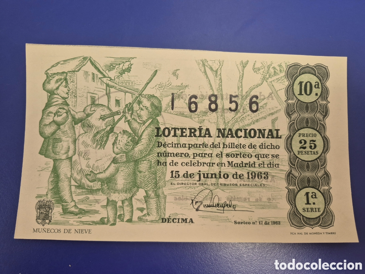 Loter&iacute;a Nacional: LOTERIA NACIONAL SORTEO 17 DE 1963 SERIE 2