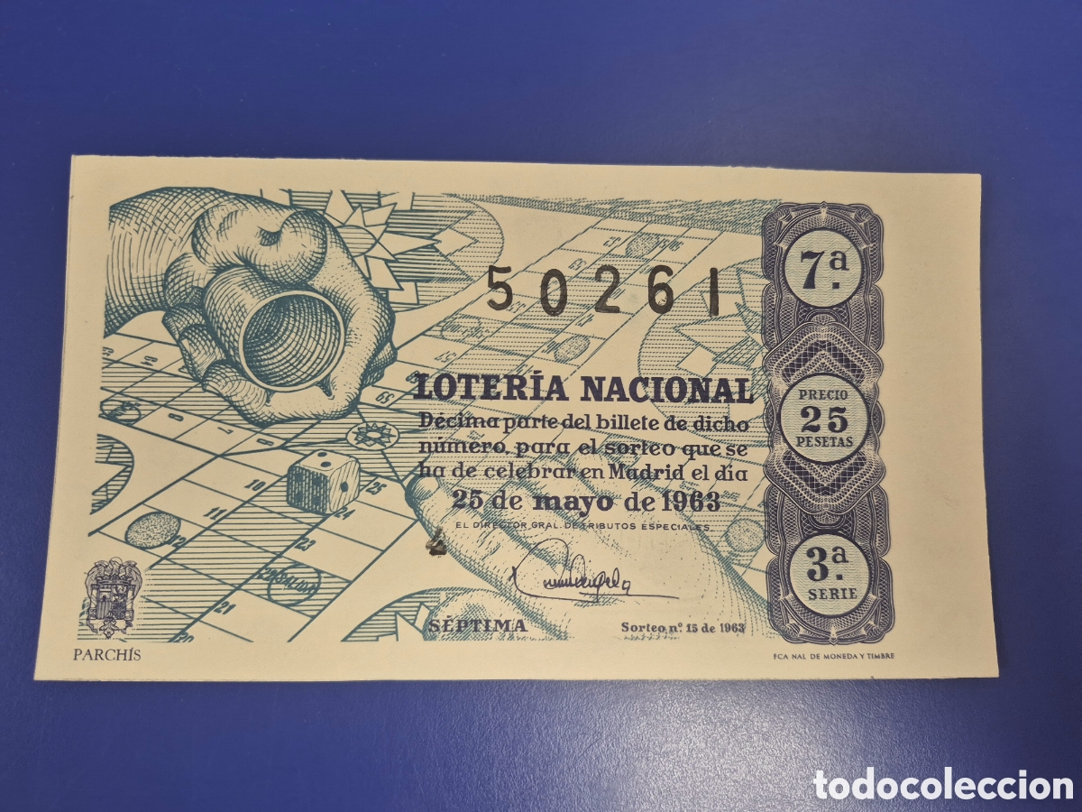 Loter&iacute;a Nacional: LOTERIA NACIONAL SORTEO 15 DE 1963 SERIE 3
