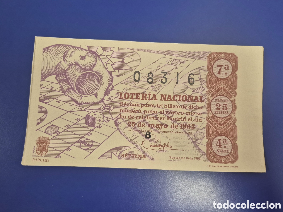 Loter&iacute;a Nacional: LOTERIA NACIONAL SORTEO 15 DE 1963 SERIE 4