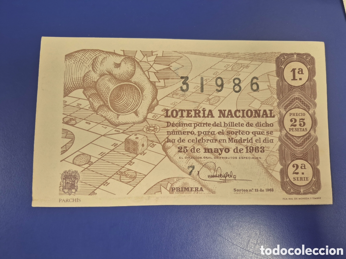 Loter&iacute;a Nacional: LOTERIA NACIONAL SORTEO 15 DE 1963 SERIE 2
