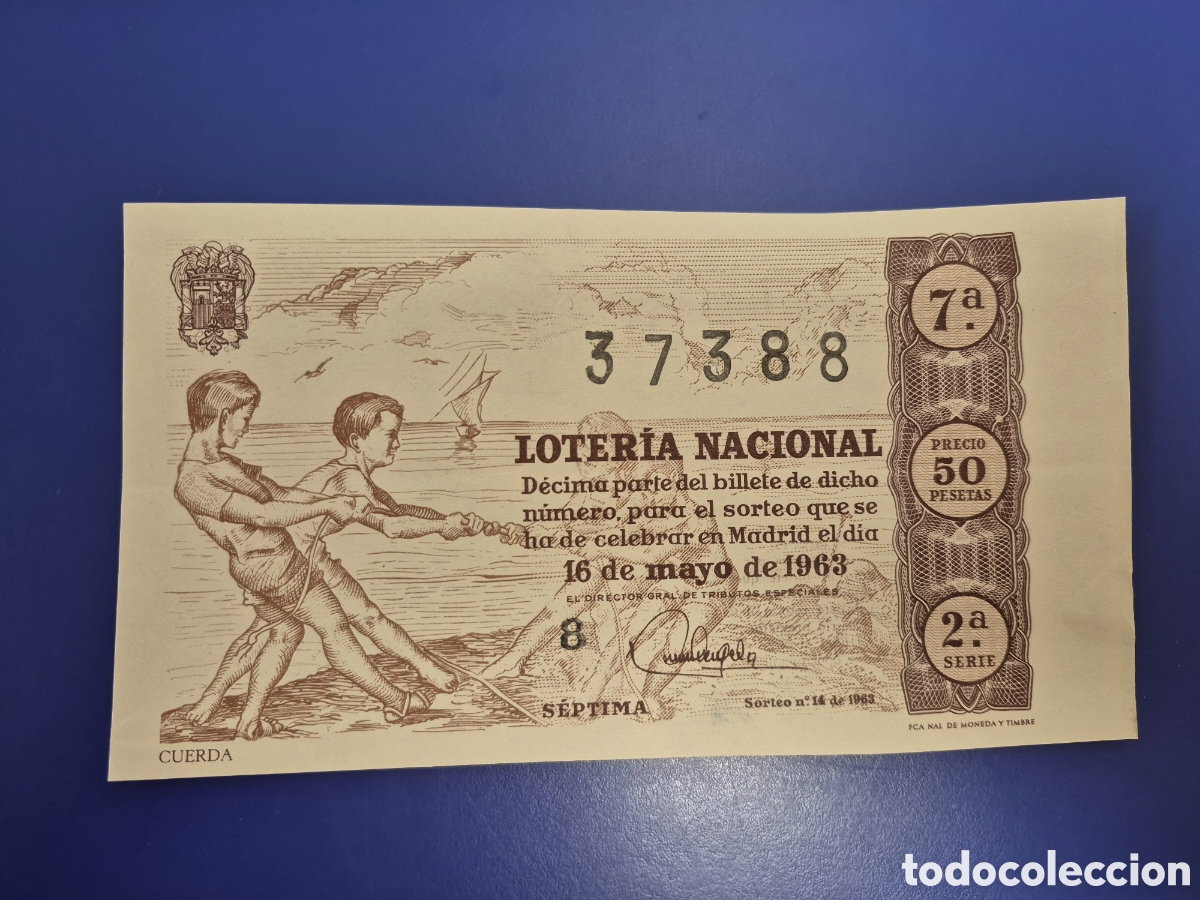 Loter&iacute;a Nacional: LOTERIA NACIONAL SORTEO 14 DE 1963 SERIE 2