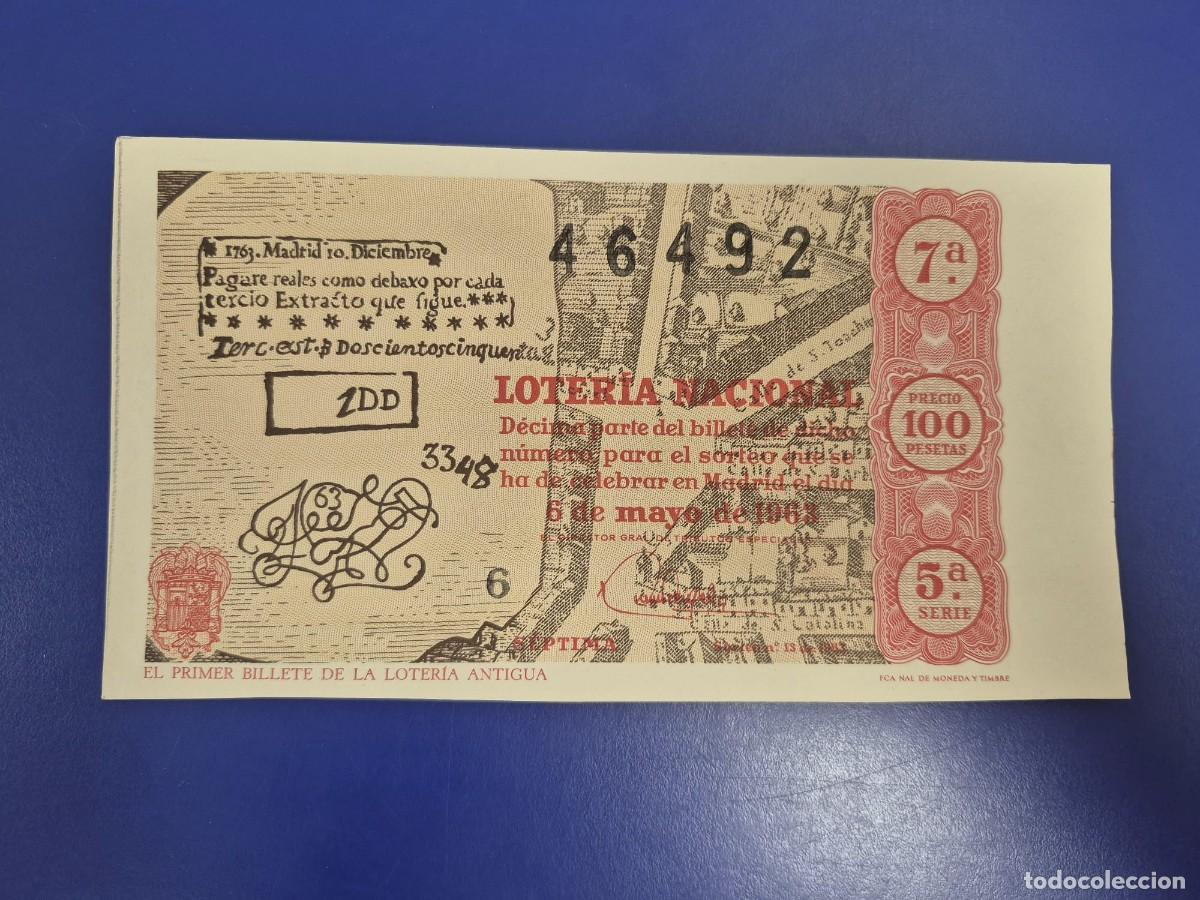 Loter&iacute;a Nacional: LOTERIA NACIONAL SORTEO 13 DE 1963 SERIE 5