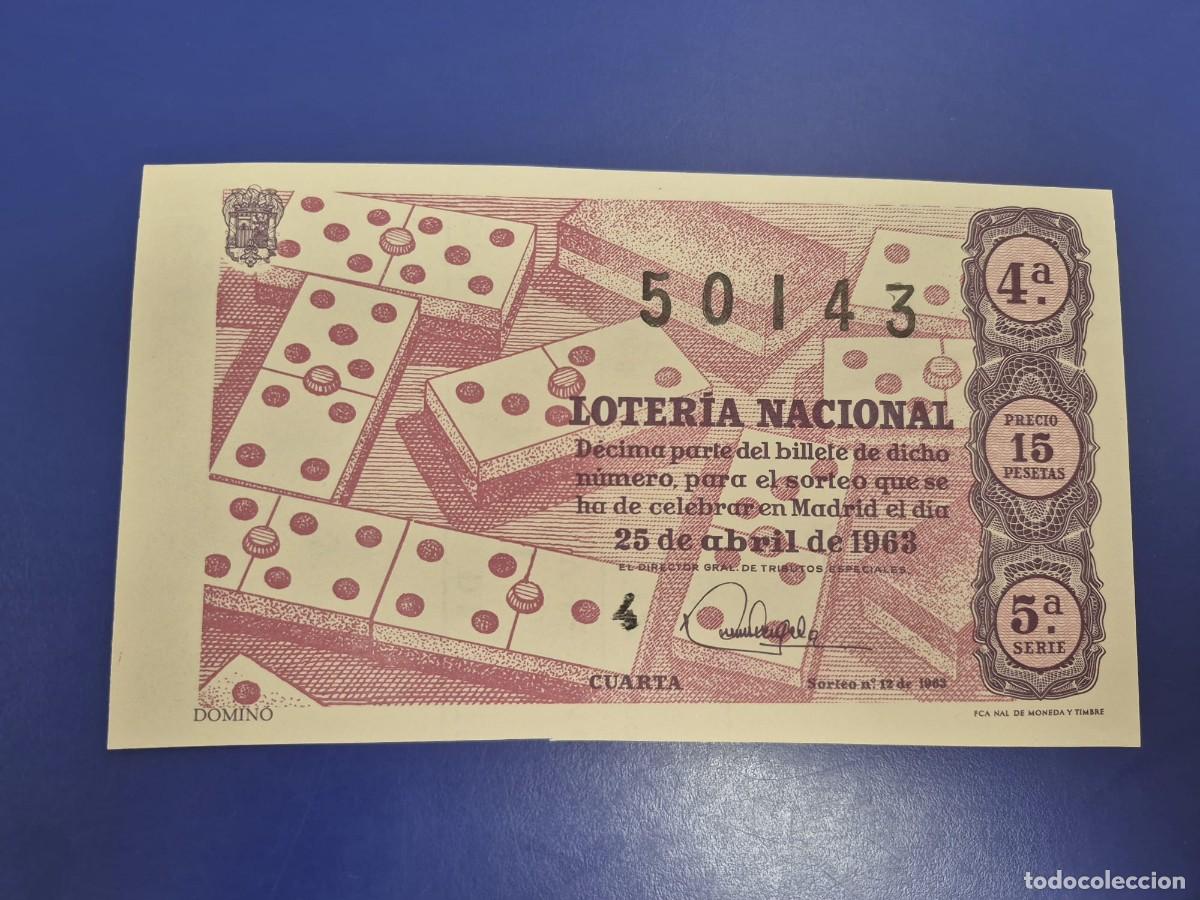 Loter&iacute;a Nacional: LOTERIA NACIONAL SORTEO 12 DE 1963 SERIE 5