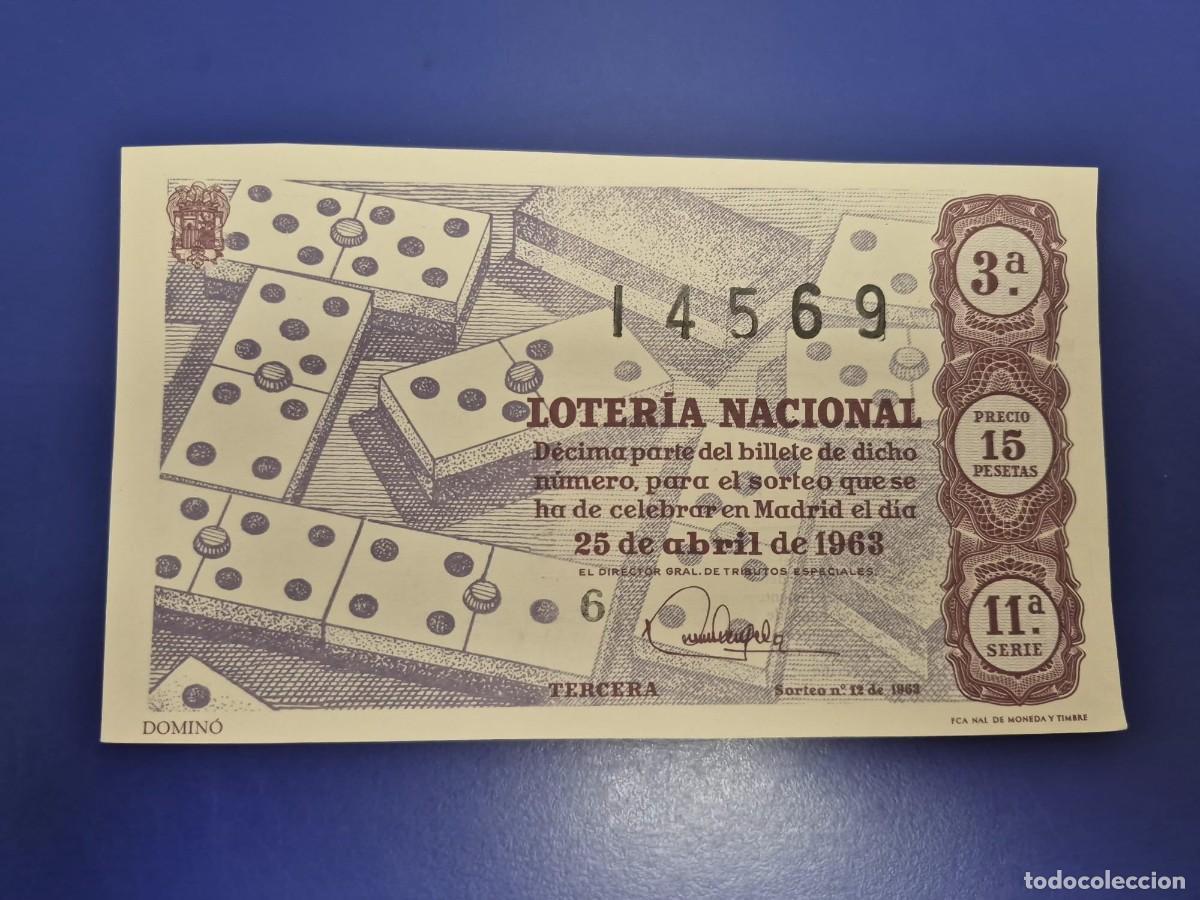 Loter&iacute;a Nacional: LOTERIA NACIONAL SORTEO 12 DE 1963 SERIE 11