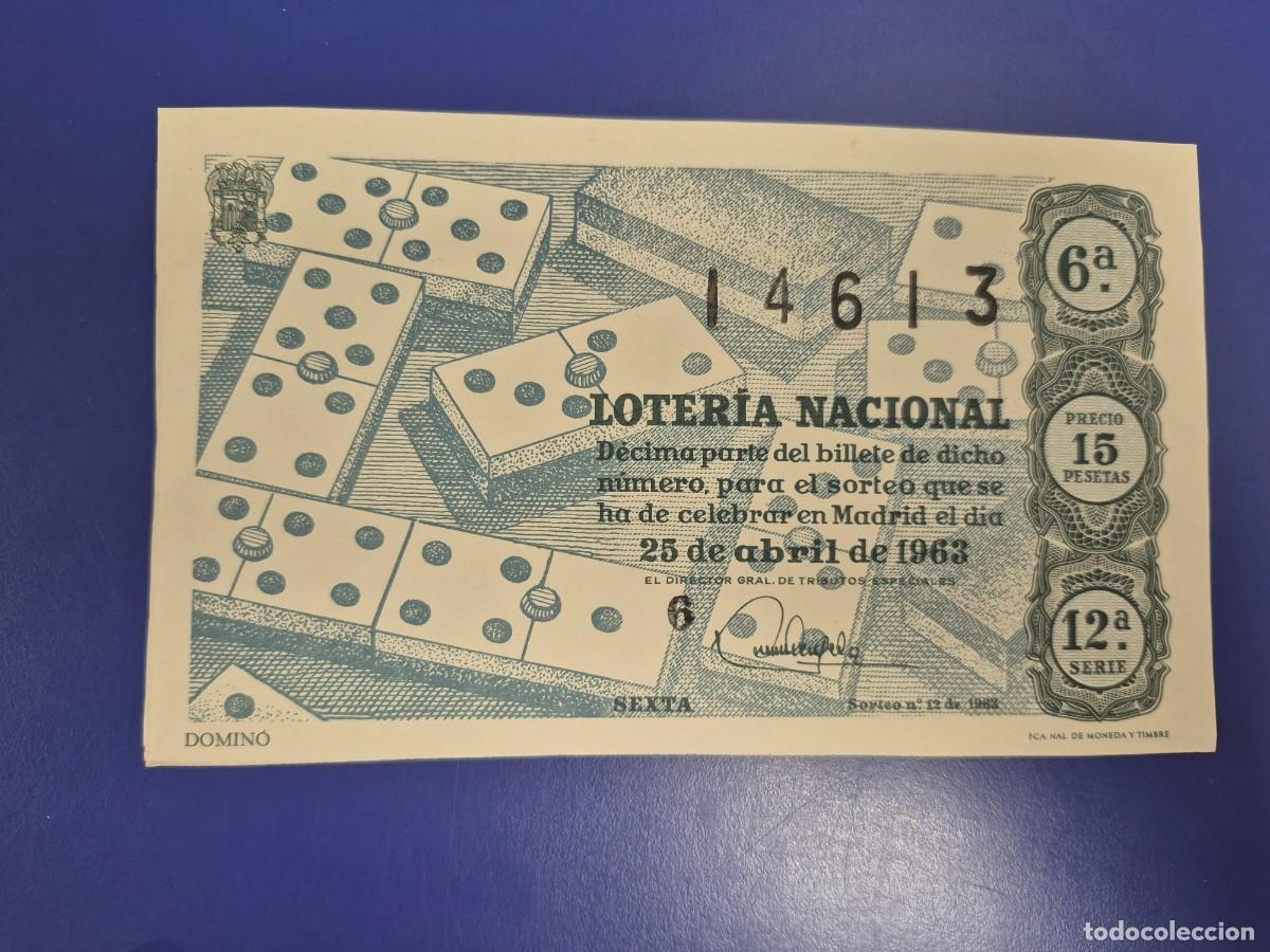 Loter&iacute;a Nacional: LOTERIA NACIONAL SORTEO 12 DE 1963 SERIE 12