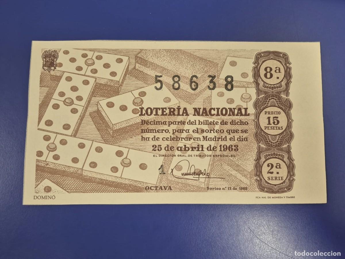 Loter&iacute;a Nacional: LOTERIA NACIONAL SORTEO 12 DE 1963 SERIE 2
