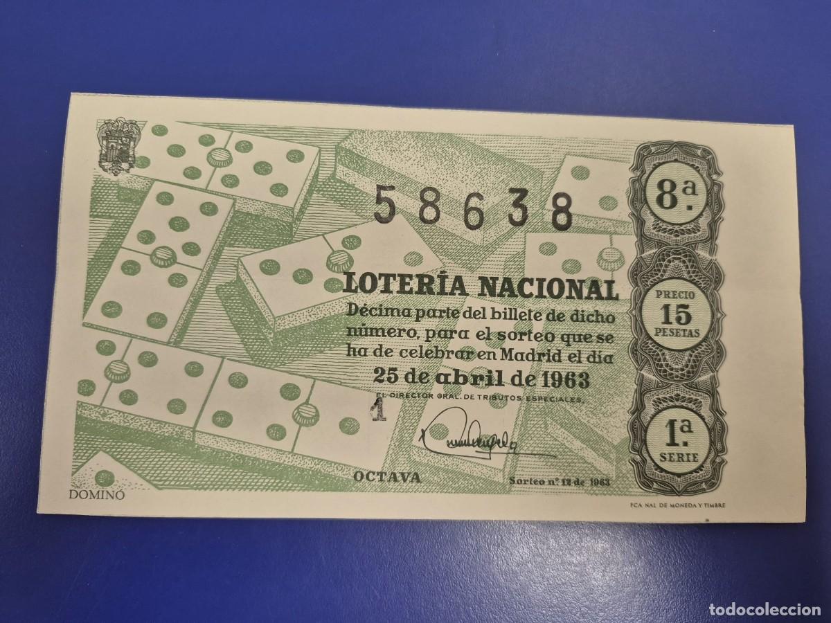 Loter&iacute;a Nacional: LOTERIA NACIONAL SORTEO 12 DE 1963 SERIE 1