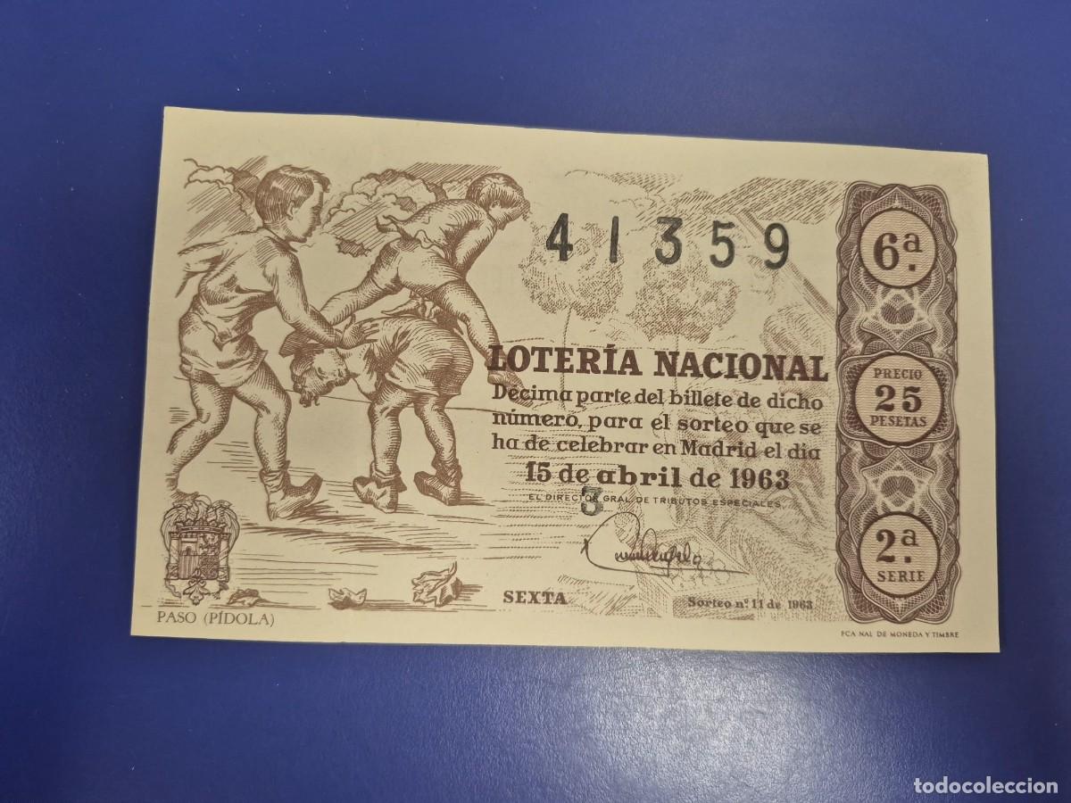 Loter&iacute;a Nacional: LOTERIA NACIONAL SORTEO 11 DE 1963 SERIE 2