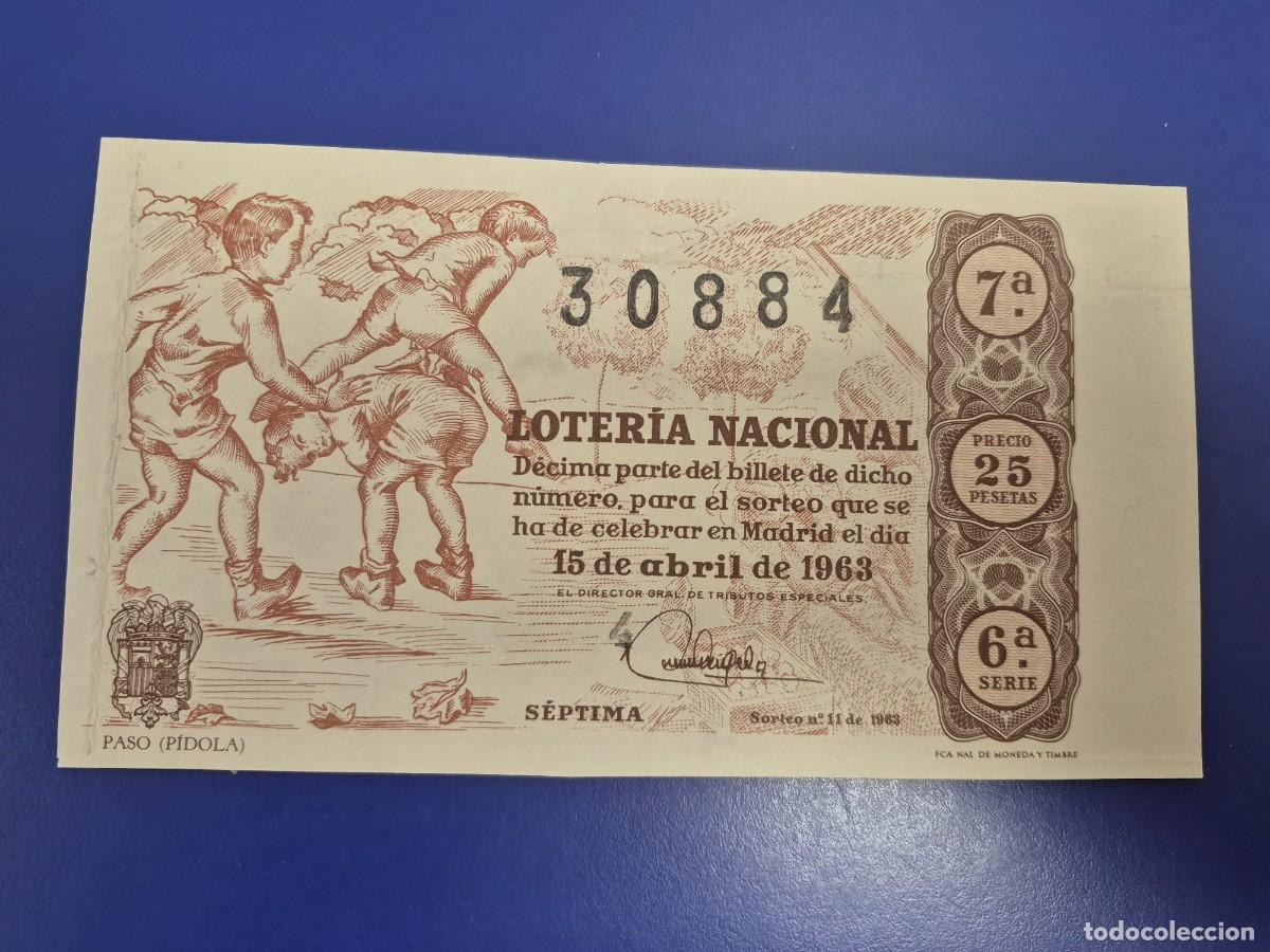 Loter&iacute;a Nacional: LOTERIA NACIONAL SORTEO 11 DE 1963 SERIE 6